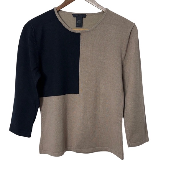 The Limited Sweaters - The Limited Silk Blend Color Block Sweater Womens Size Lg Valentines Day
